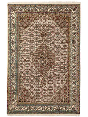 Håndknyttet. Opphav: India Tabriz Royal Teppe Teppe 195X300 Brun/Svart ( India)