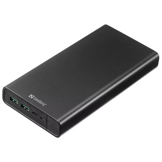 Sandberg Powerbank 2 x USB-A & USB-C 100W (PD) - 38400 mAh - Svart