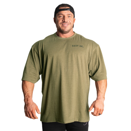 Division Iron Tee, Army Green Melange Grön XXXX-large