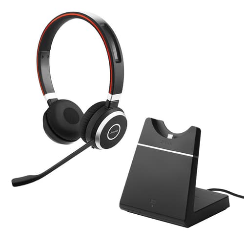 Jabra Evolve 65 Se Uc Stand Hodesett Usb-a, Usb-a Via Bluetooth-adapter Optimert For Uc Stereo