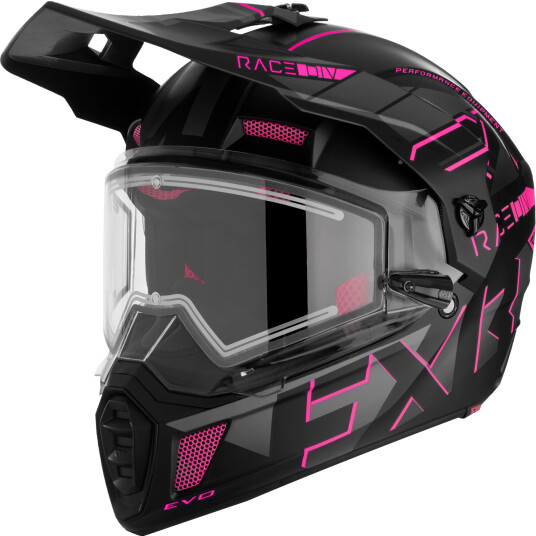 FXR Crosshjelm  Clutch X Evo E-Visir Elektrisk Rosa