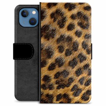 iPhone 13 Premium Lommebok-deksel Leopard