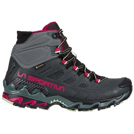 La Sportiva Ultra Raptor II Mid Leather GTX, Dame Charcoal/Cerise (#363B40,#C41659) Dame 41.5