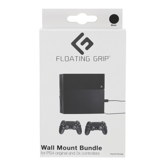 Floating Grip Playstation 4 and Controller Wall Mount - Bundle (Black)