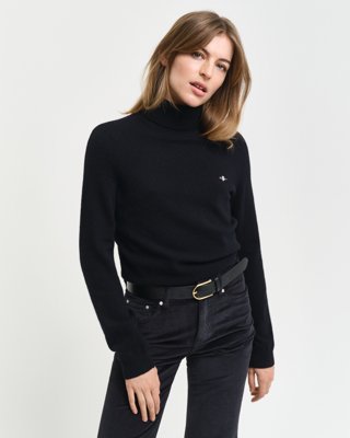 Ekstra fin lammeull-turtleneck-genser BLACK XL