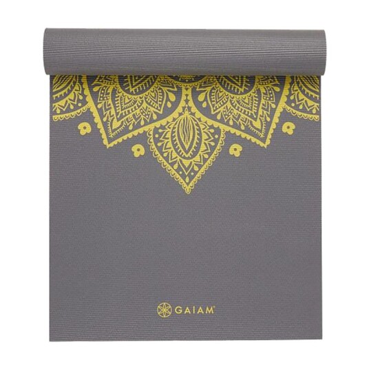 Gaiam Citron Sundial Yoga Mat 6mm Premium