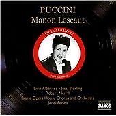 MediaTronixs Giacomo Puccini : Manon Lescaut (Perlea, Rome Opera House Chorus, Bjorling) CD Pre-Owned