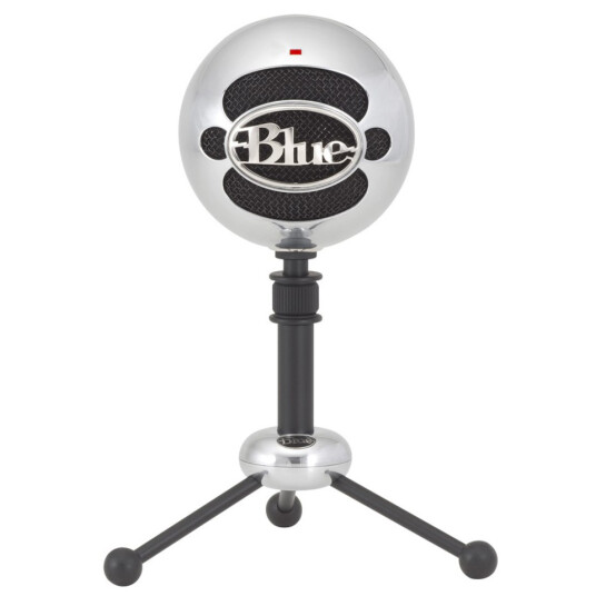 Blå Snowball USB Microphone Brushed Aluminium