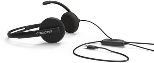 Creative Hs-220 Stereo Headset Usb Hodesett Stereo Svart