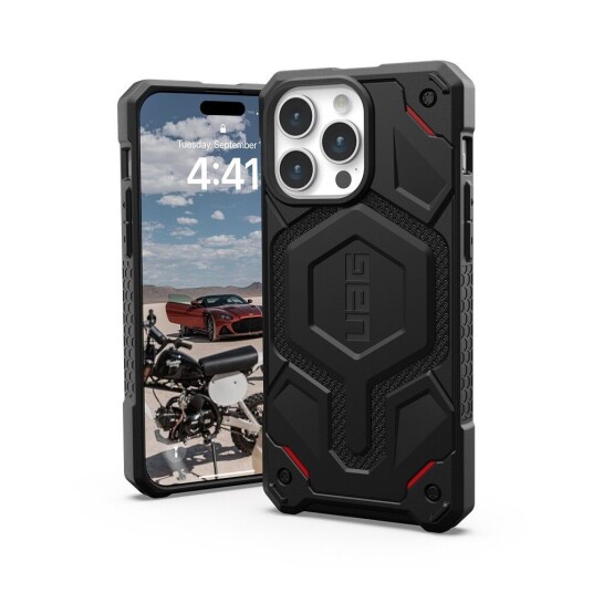 Urban Armor Gear (Uag) Iphone 15 Pro Max Deksel Monarch Pro Magsafe Kevlar Black