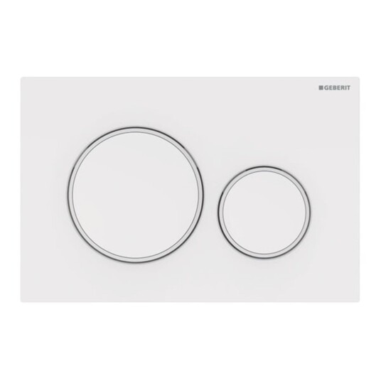 Geberit Sigma20 Betjeningsplate Hvit Matt/Hvit/Hvit Matt, Easy-Clean