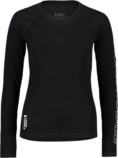 Mons Royale Women's Bella Tech Long Sleeve M, Black