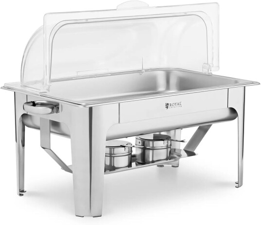 Chafing Dish - 1/1 GN - Royal Catering - 8.5 L - bredt stativ RCCD-RT2_9L