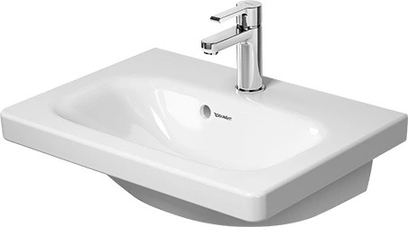 Duravit DuraStyle Vegghengt servant 550x400 mm, 1 bl.hull, m/o.l, Hvit m/WG