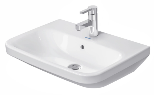 Duravit DuraStyle Vegghengt servant 600x440 mm, 1 bl.hull, u/overløp, Hvit