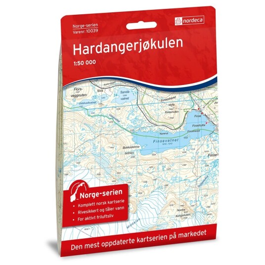 Nordeca Hardangerjøkulen Norge-serien 1:50 000 Turkart