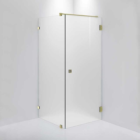 INR Iconic Nordic Rooms Dusjhjørne ARC 13 Måltilpasset Brushed Brass / Frostet Glass