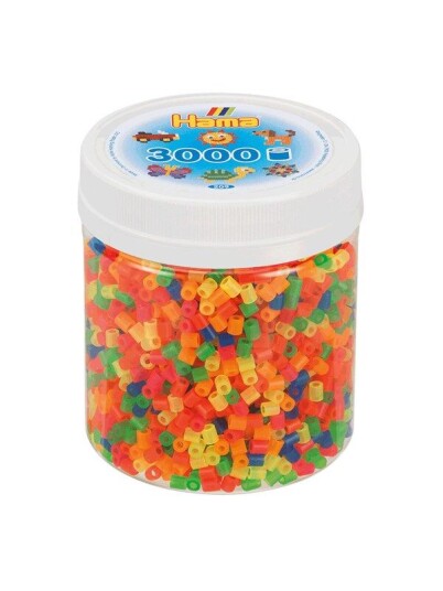 Hama Ironing Beads in Pot Neon Mix 51 3000pcs.