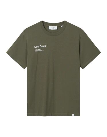 Les Deux Brody T-Shirt - Olive Night/White S