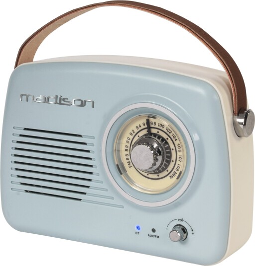 Madison retro radio m. Bluetooth, lyseblå