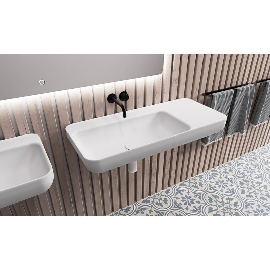 Copenhagen Bath Enø servant 900x400 mm, Venstre, Hvit Matt