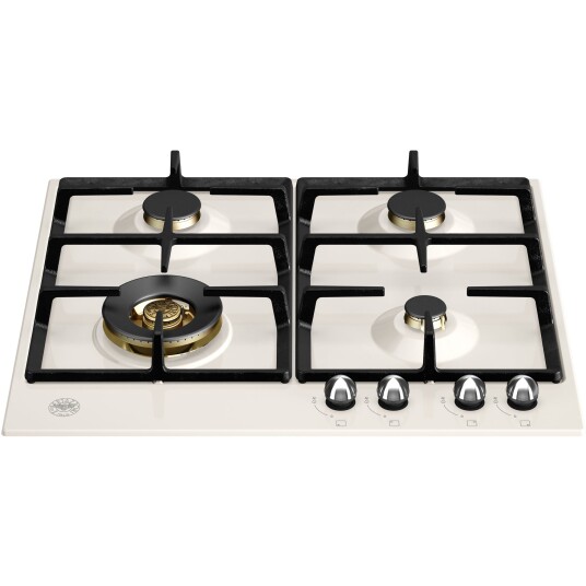 Bertazzoni Heritage Gasskomfyr 60 cm, Elfenbenshvit/Krom