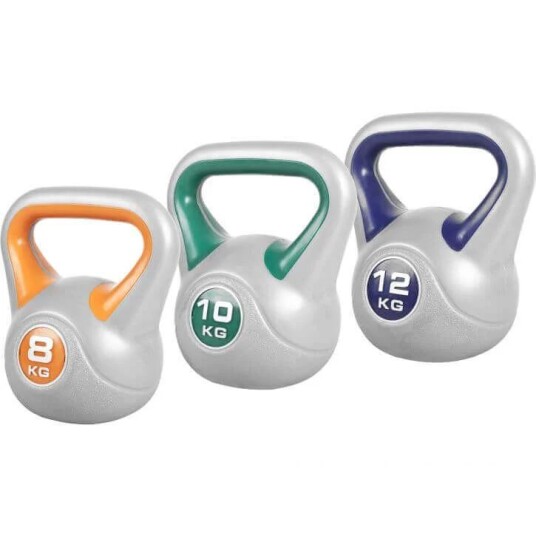 Gorilla Sports Kettlebell Fitnesspaket - 8kg 10kg 12kg