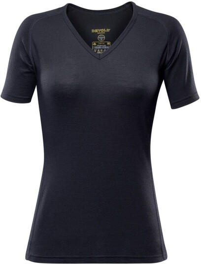 Devold Breeze T-Shirt V-Neck Black S