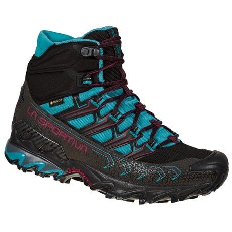 La Sportiva Ultra Raptor II Mid GTX, Dame Black Topaz (#94153D,#31A8BB) Dame 37.5