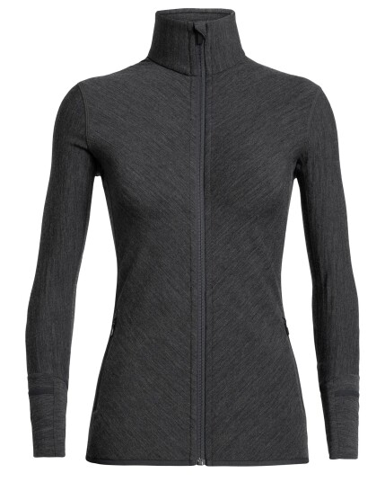 Icebreakerødescender L/S Zip W Jet Heather (Storlek XS)