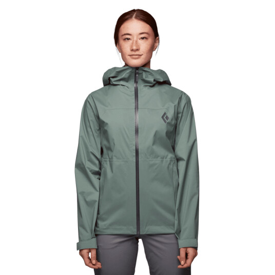 Black Diamond Women's StormLine Stretch Rain Shell Jacket S, Laurel Green