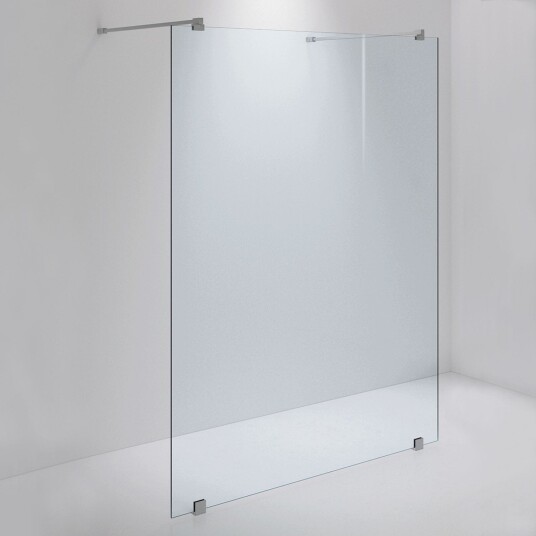 INR Iconic Nordic Rooms Dusjvegg ARC 43 Måltilpasset Brushed Stainless / Timeless Klart Glass