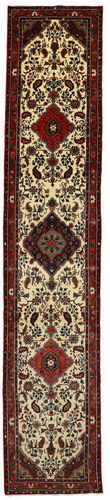 Håndknyttet. Opphav: Persia / Iran Ekte Teppe Rudbar Teppe 76X382 Teppeløpere Brun/Beige (Ull, Persia/Iran)