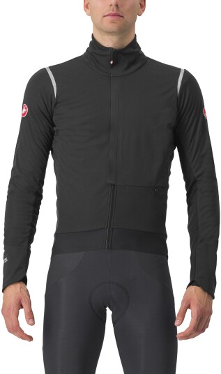 Castelli Alpha Doppio Ros Jacket Herre Light Black/Silver Reflex/Dark XL