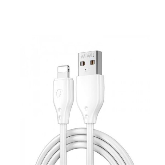 WIWU USB-kabel 2,4A USB til belysning 1 m - hvit