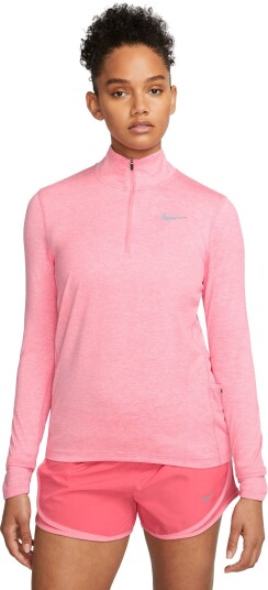 Nike Dri-Fit Element 1/2-Zip Dame Coral Chalk/Pearl Pink/Heather M