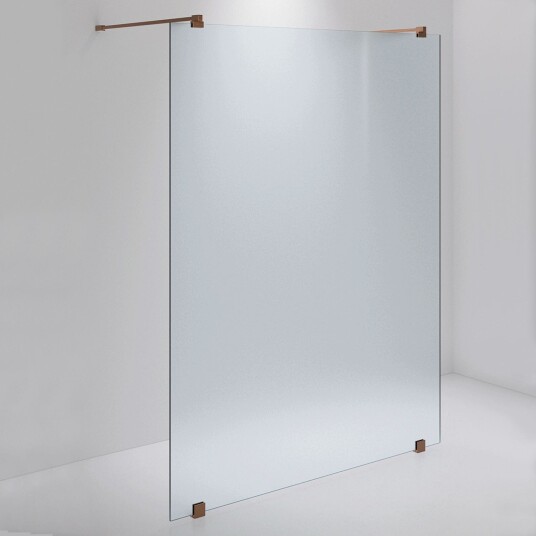 INR Iconic Nordic Rooms Dusjvegg ARC 43 Måltilpasset Brushed Bronze / Frostet Glass