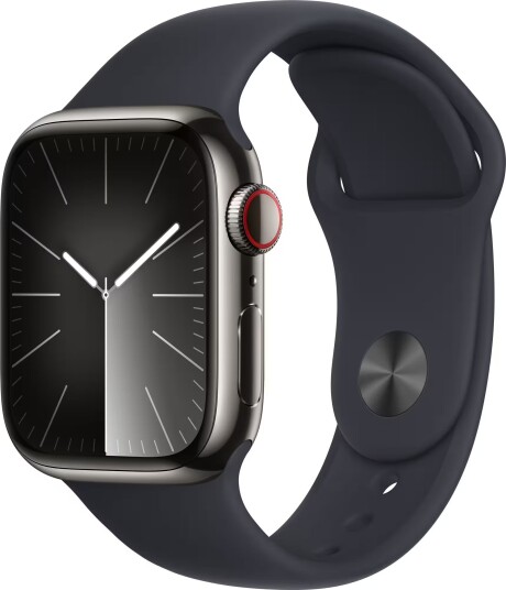 Apple Watch S9 41mm GPS+CEL (Graphite SS/Midnight Sport Band) M/L