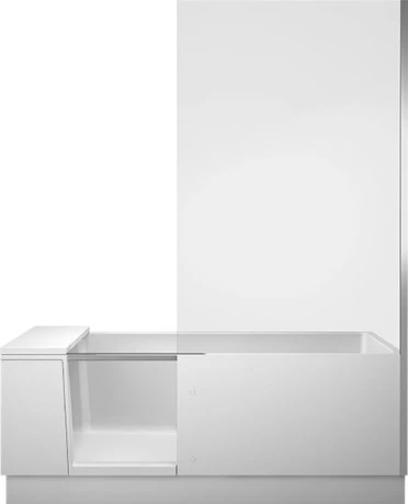 Duravit Shower+Bath Badekar m/dør 1700x750 mm. Høyre hjørne, klart glass