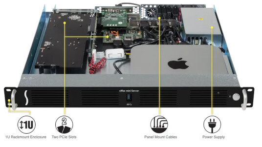 Sonnet 19" rack for MacMini TB3 1x MacMini og 2x PCIe Spor Thunderbolt 3