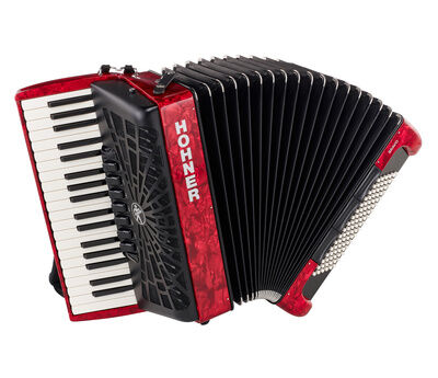 Hohner Bravo III 96 silent key Rød