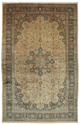 Håndknyttet. Opphav: Persia / Iran Persisk Mashad Astan Ghods Teppe Teppe 508X789 Oransje/Beige Stort (Ull, Persia/Iran)