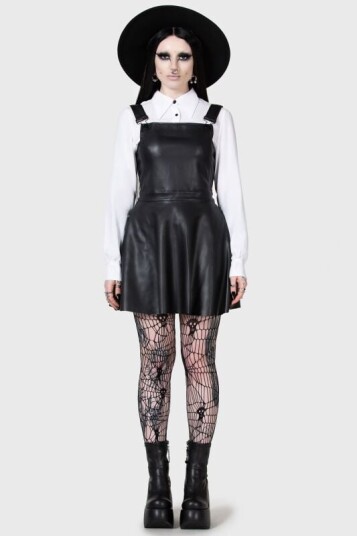 KIHILIST by KILLSTAR - Goth Kort kjole - Neve Pinafore Dress - S til XXL - Damer - svart