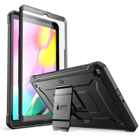 SUPCASE Samsung Galaxy Tab A 10.1 (2019) Håndverkerdeksel - Supcase Unicorn Beetle Pro med Fleksibel Skjermbeskytter - Svart