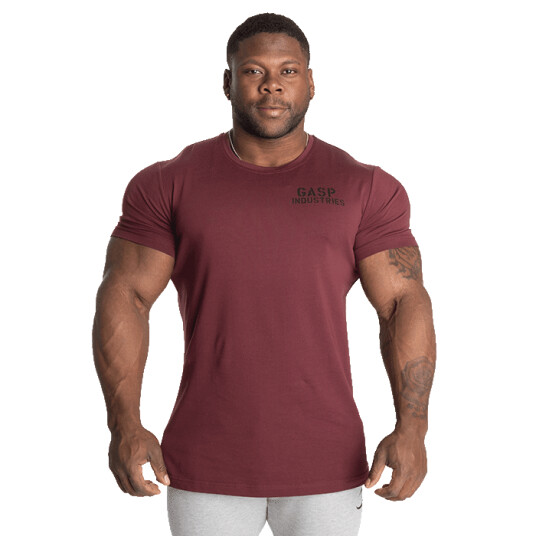 89 Classic Tapered Tee, Maroon Röd Small