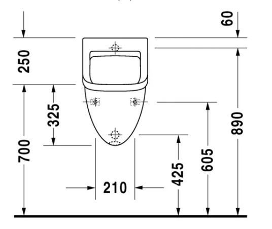 Duravit Starck 3 Urinal Hvit