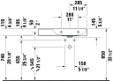 Duravit DuraSquare Møbelservant 800x470 mm, 1 bl.hull, u/o.l, Hvit m/WG