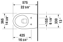 Duravit Architec Vegghengt toalett 365x575 mm, Hvit med HygieneGlaze