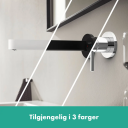 Hansgrohe Finoris 2-hulls Servantbatteri For innbygning, 22,8 cm tut, Krom