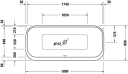 Duravit Happy D.2 Plus Frittstående Kar 1800x800 mm, med panel